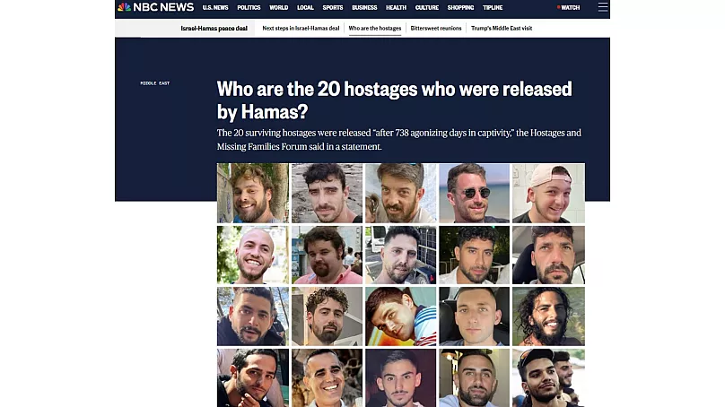 The 20 hostages released on October 7