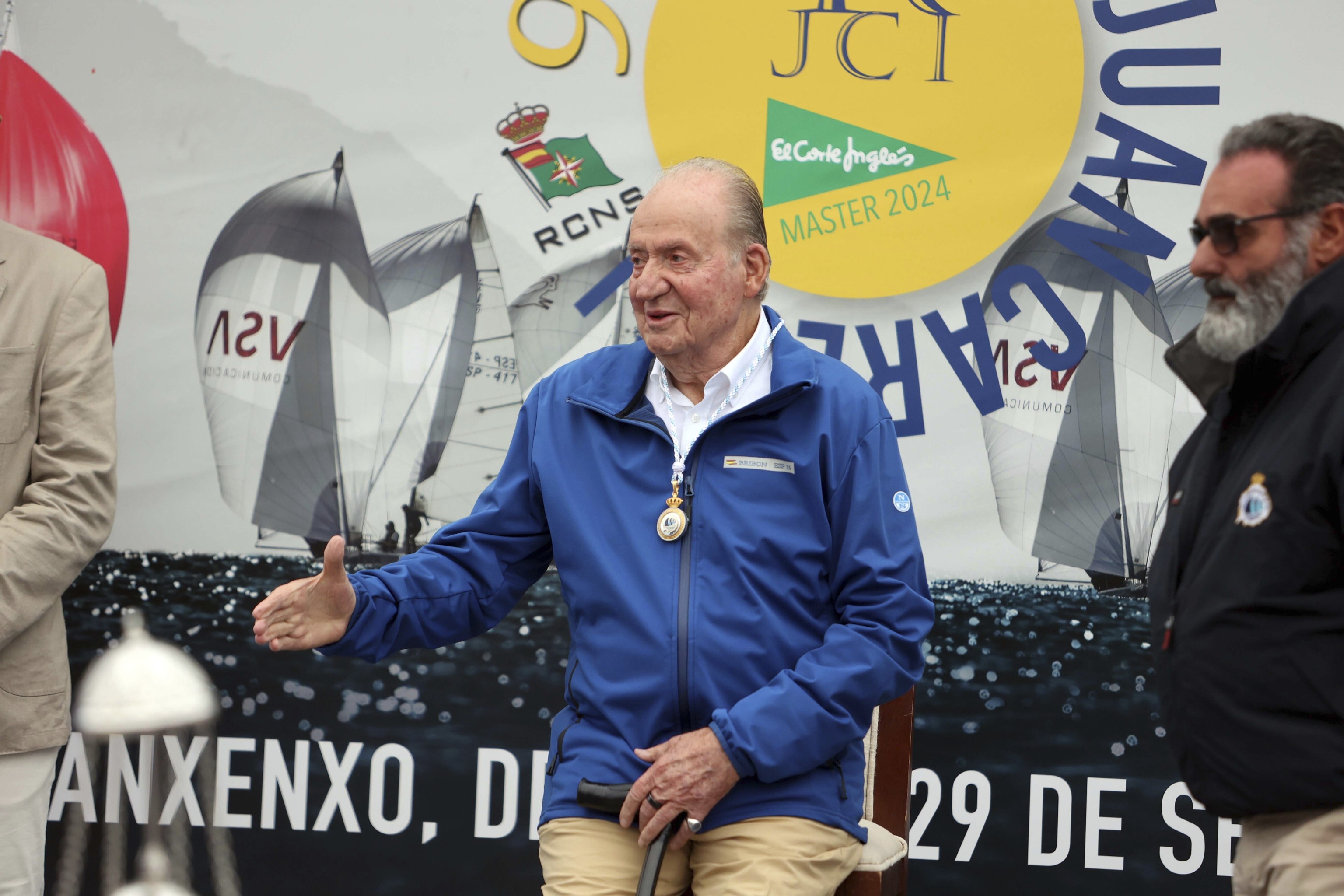 El Rey emérito Juan Carlos en septiembre en Sanxenxo.