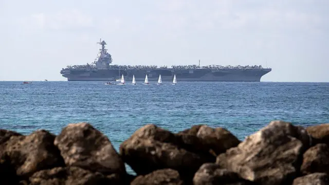 El USS Gerald Ford, frente a las costas de Mallorca