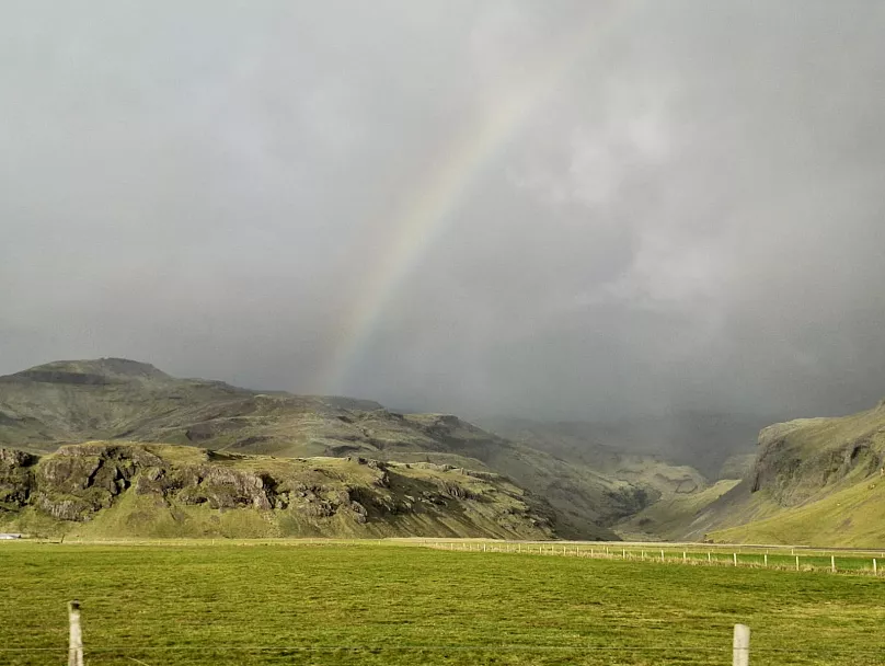 Rainbow on the way to Kirkjubæjarklaustur