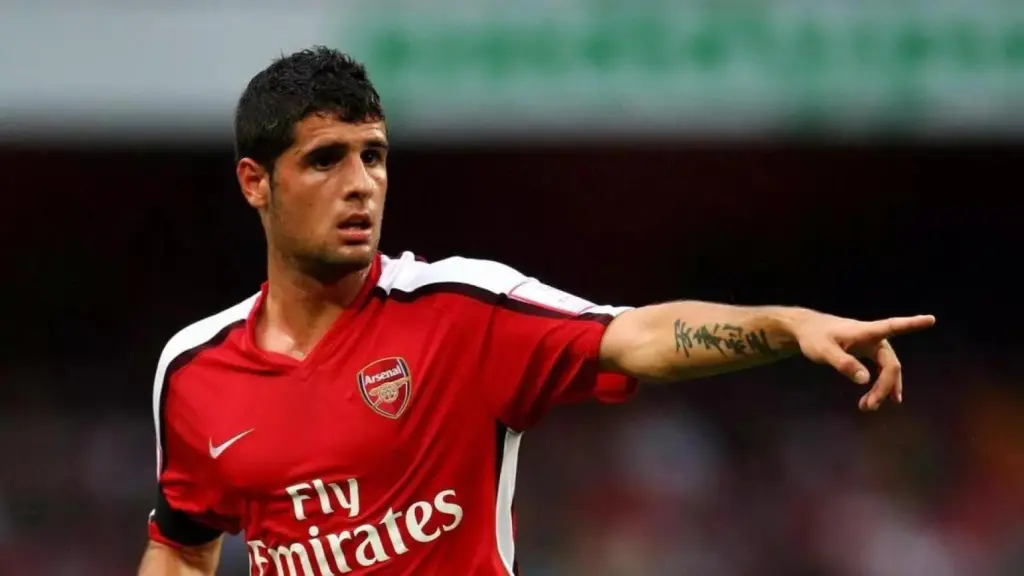 Fran Mérida, en un partido con el Arsenal.