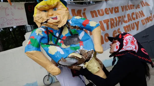 Trump en protesta en México