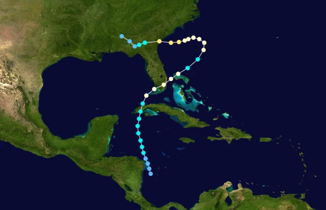 Trayectoria del huracán King