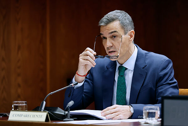 El presidente del Gobierno, Pedro Sánchez, comparece ante la comisión de investigación del 'caso Koldo'.