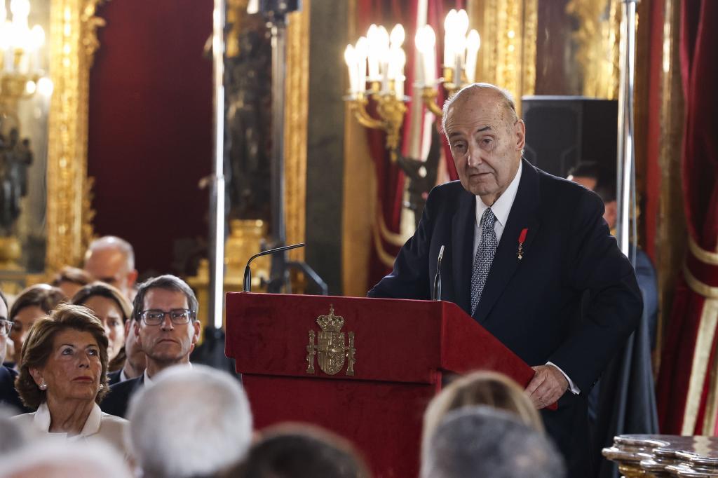 Miquel Roca, durante su discurso en el Palacio Real.