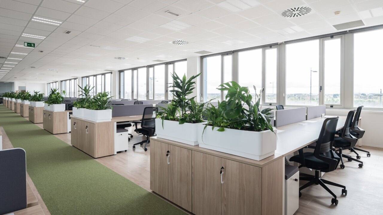 Reforma integral de unas oficinas realizada por Galöw. (Cedida)