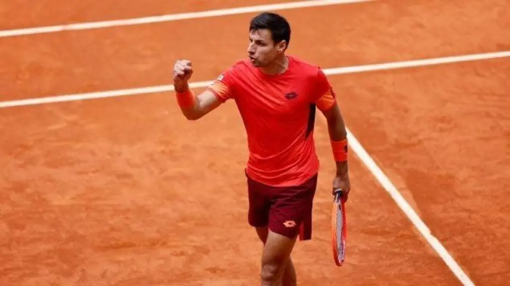 Bernabé Zapata, durante el Mutua Open de Madrid