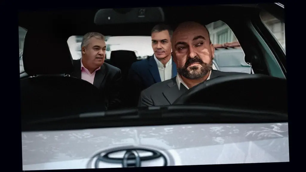 Recreación del viaje de Pedro Sánchez desde el Aeropuerto del Bilbao a un caserío vasco para reunirse con Arnaldo Otegi.