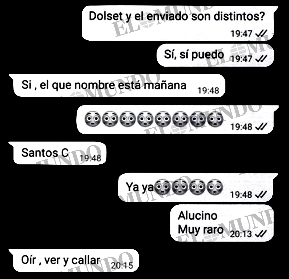 Otros de los mensajes intercambiados entre el empresario y el fiscal