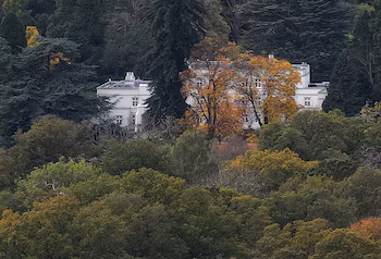 A drone view shows Royal