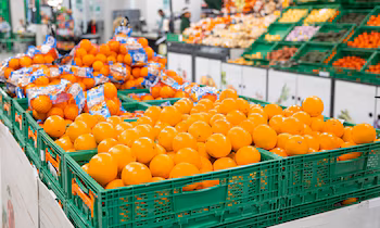Naranjas en un supermercado Mercadona