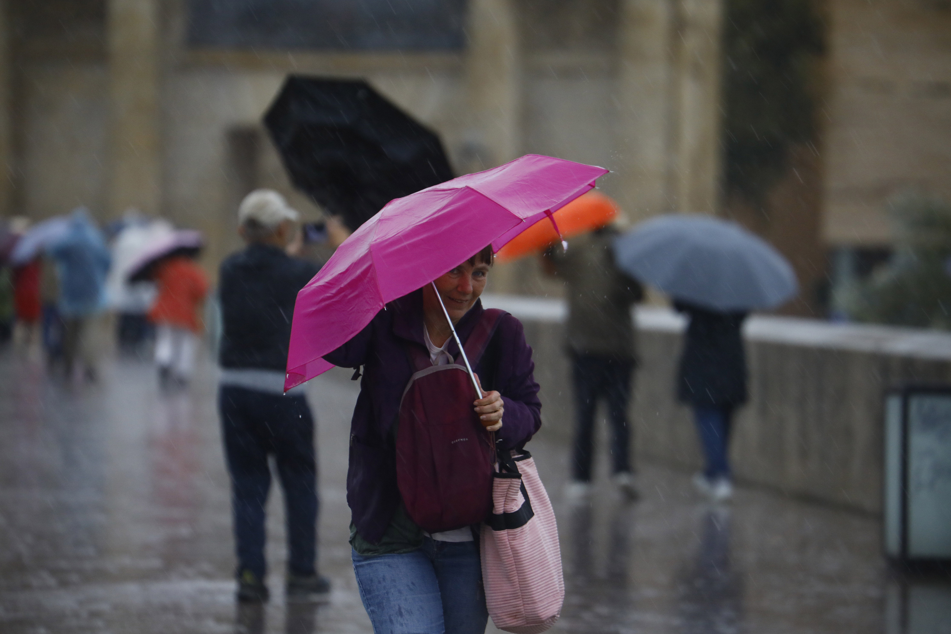 Fuertes lluvias en la capital cordobesa la semana pasada.