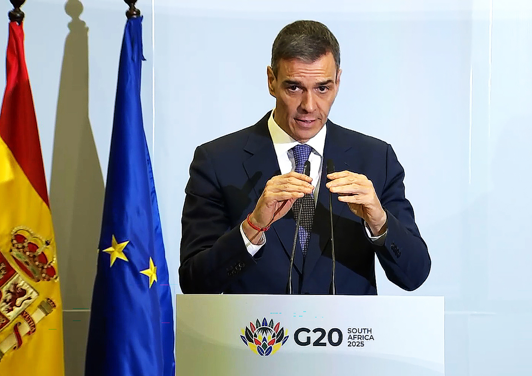 El presidente del Gobierno, Pedro Sánchez, durante la segunda jornada de la cumbre del G-20