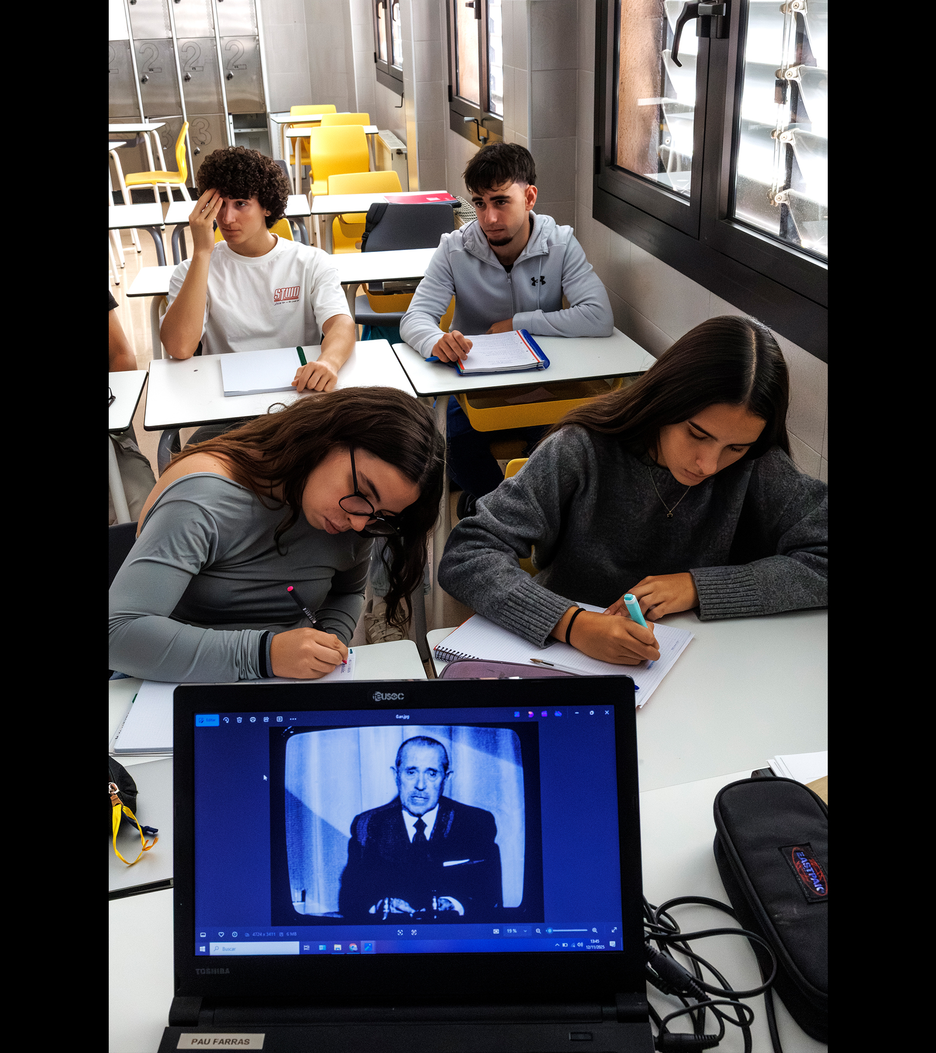 Alumnos del colegio Dominiques de Barcelona.