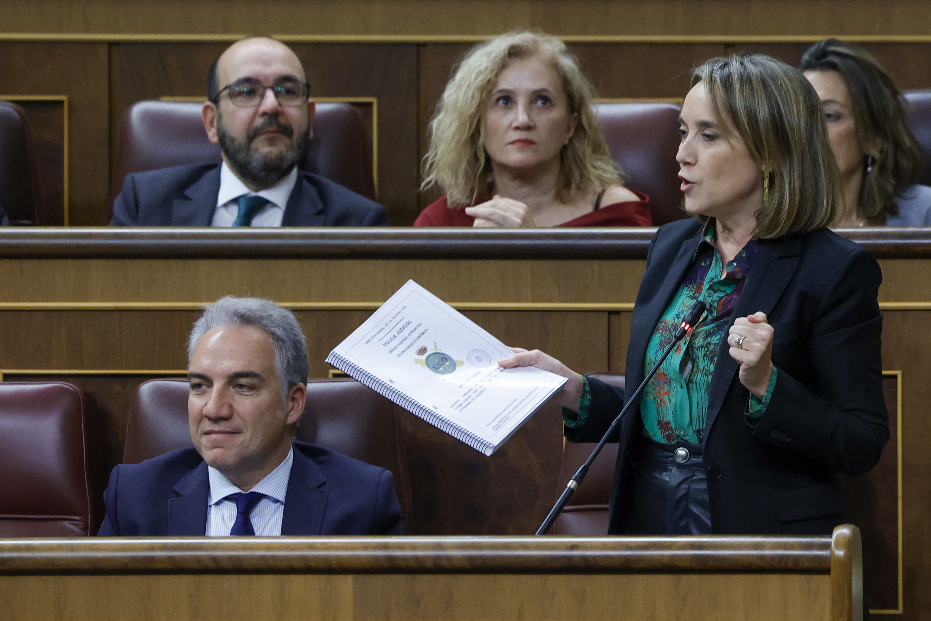 La dirigente del PP Cuca Gamarra, en una intervención en el Congreso.