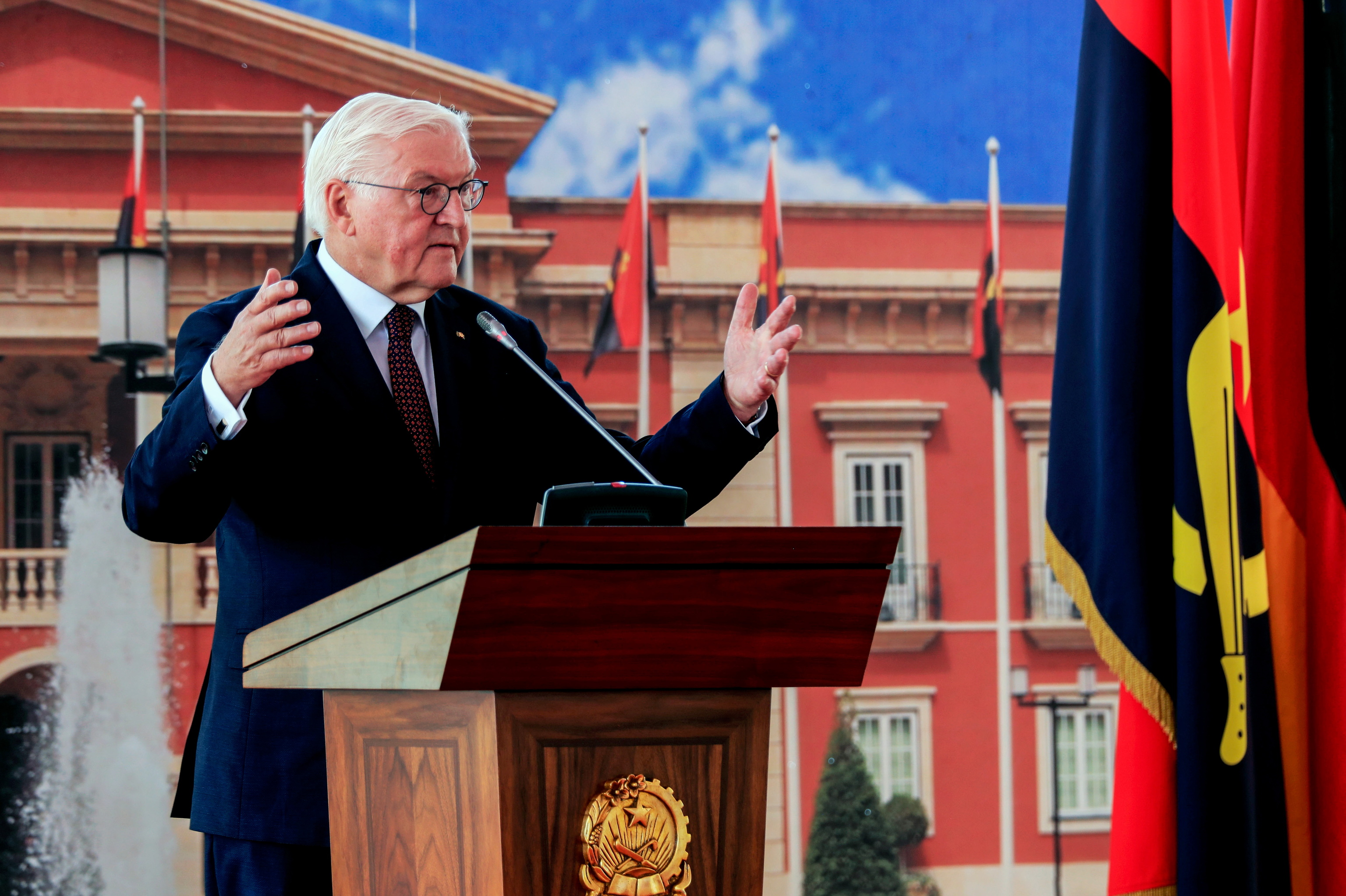 El presidente alemán ,Frank-Walter Steinmeier, esta semana en su visita oficial a Angola.
