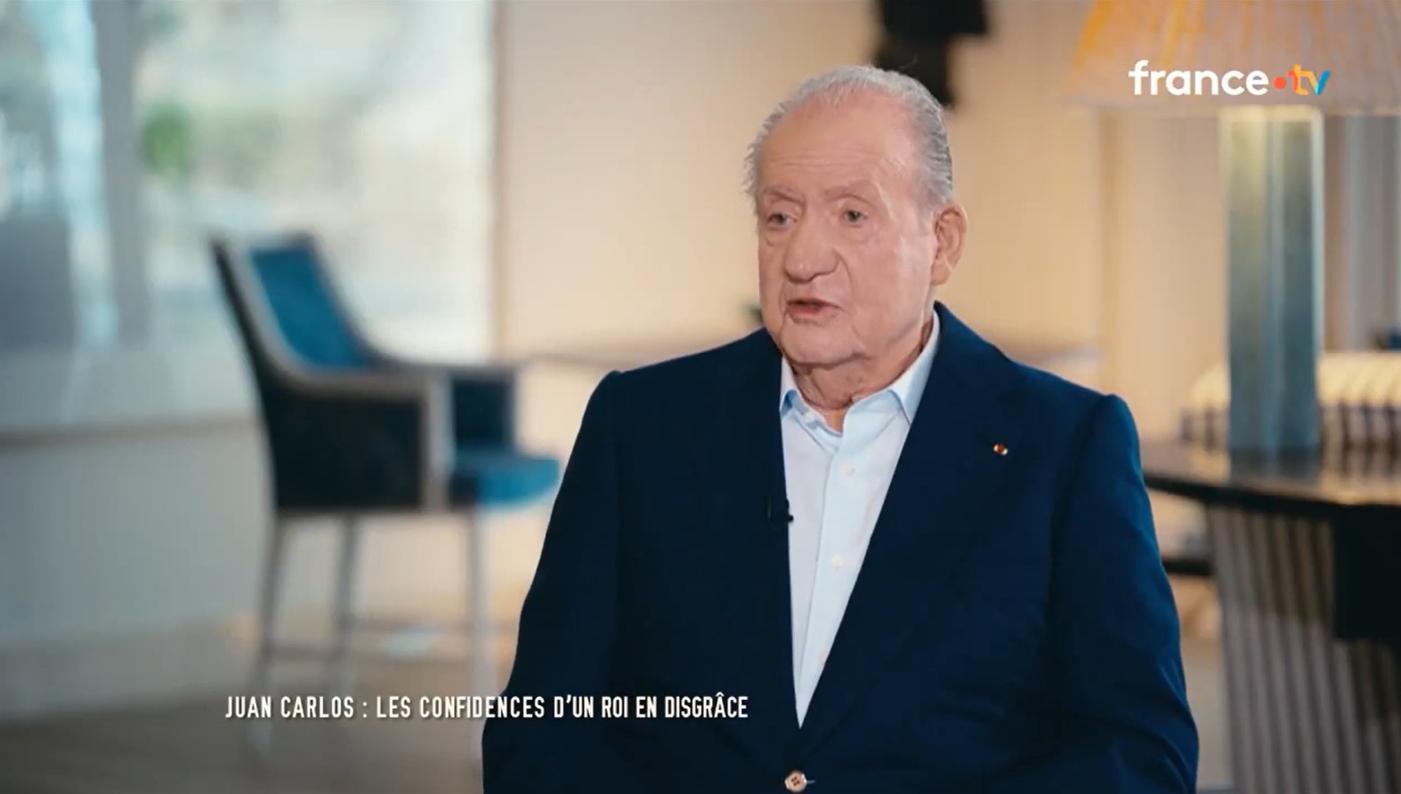 El Rey Juan Carlos, durante la entrevista en France 3.