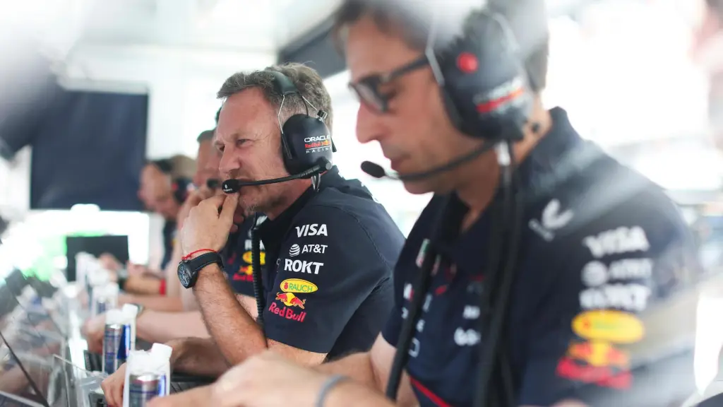 Christian Horner, en el muro de Red Bull Racing