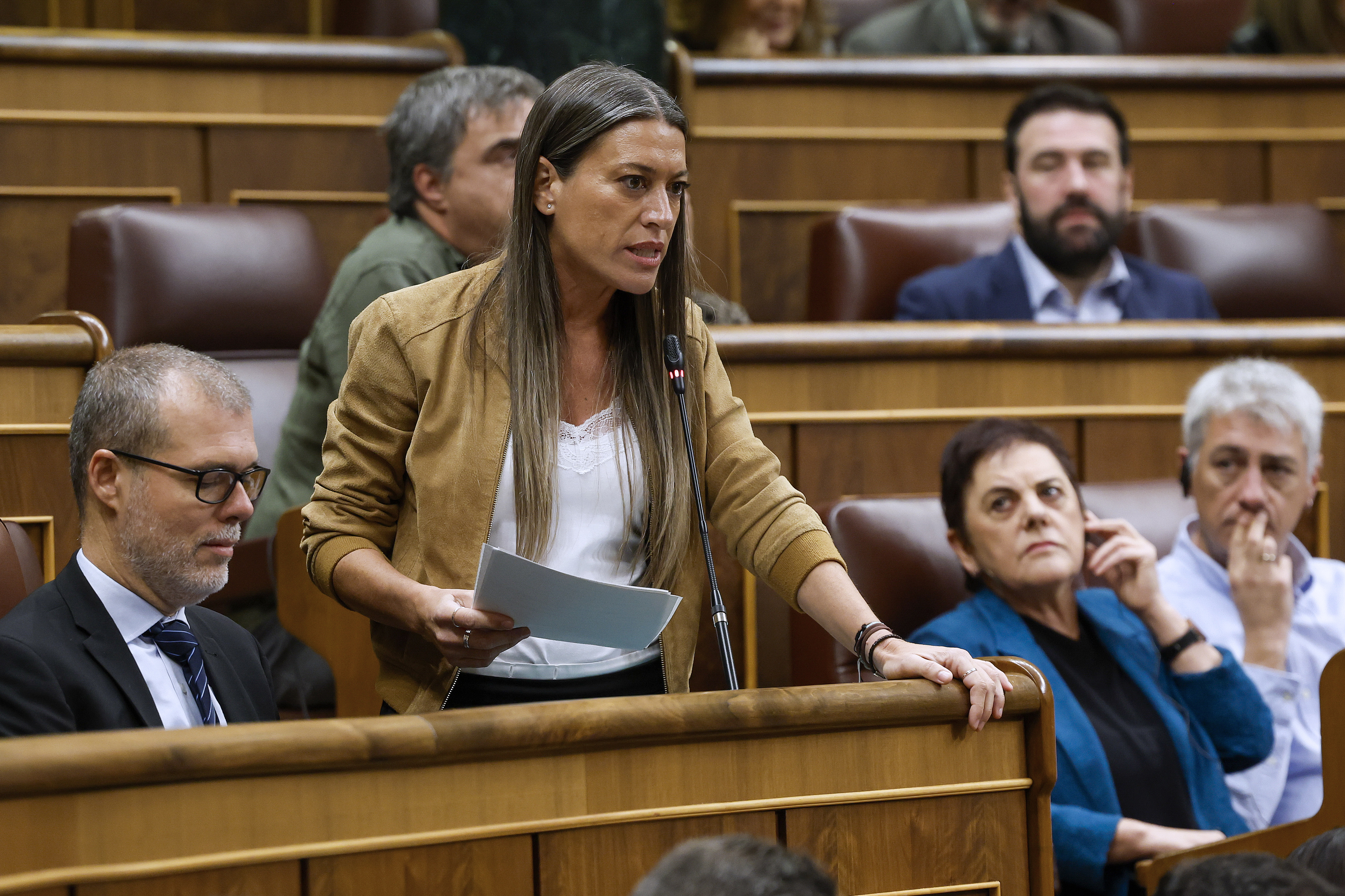 La portavoz de Junts, Miriam Nogueras, en una intervención en el Congreso.