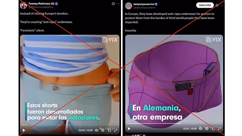 The posts all share the same video clip with Spanish subtitles