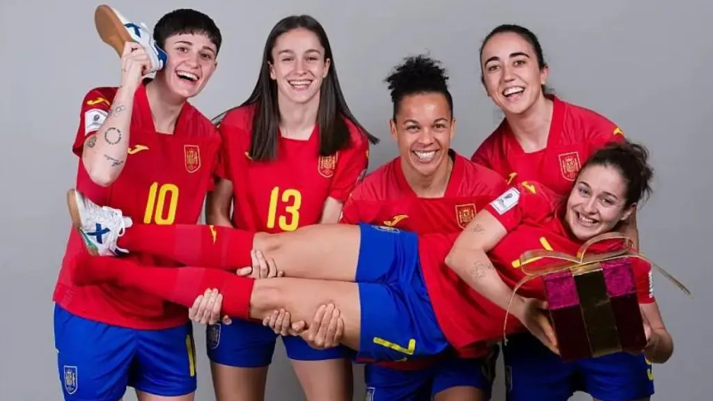 Una divertida pose de las jugadoras españolas.