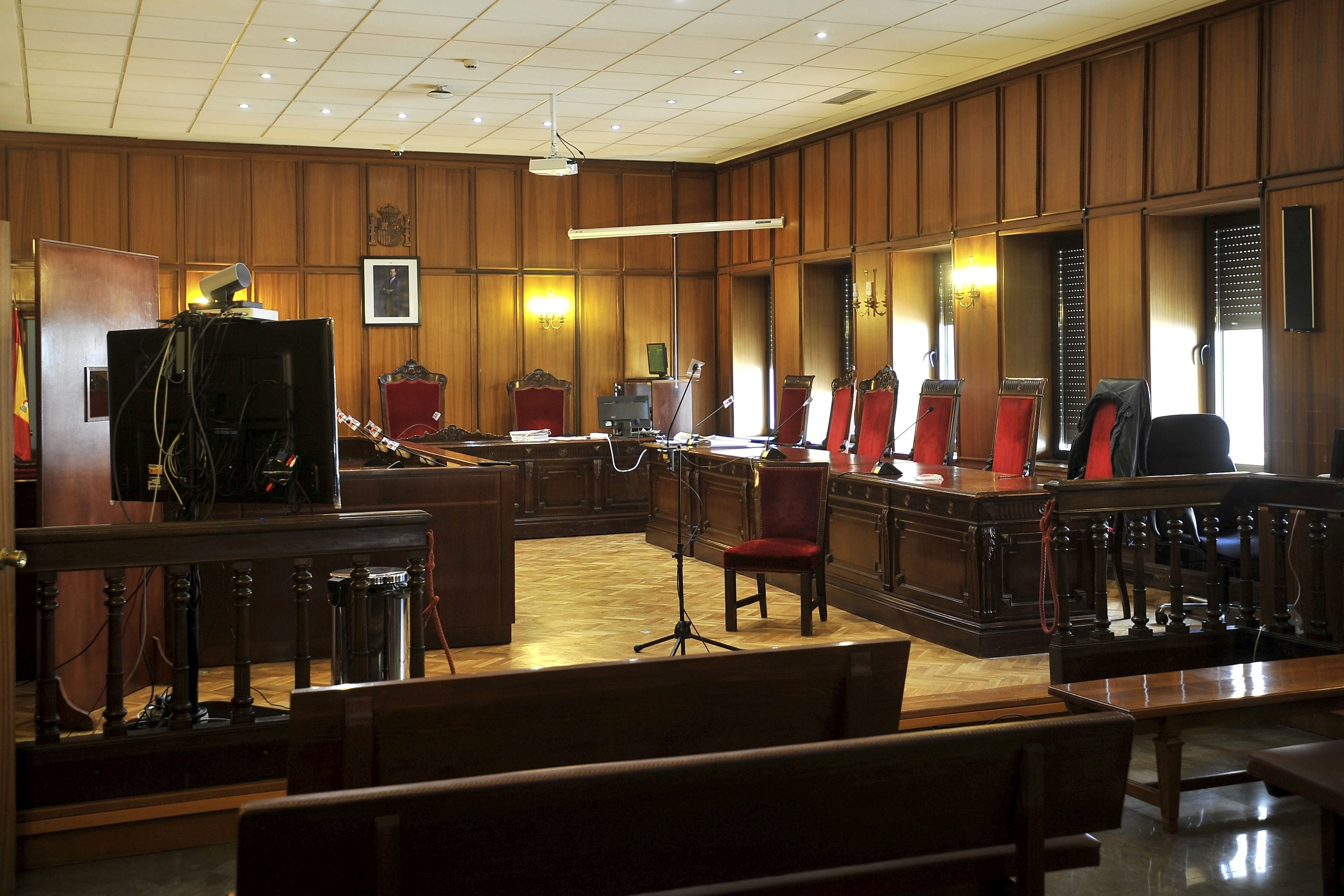Interior de la Audiencia provincial de Albacete, donde ha tenido lugar el juicio.
