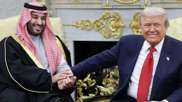 Trump se reunió con el príncipe saudí en la Casa Blanca.