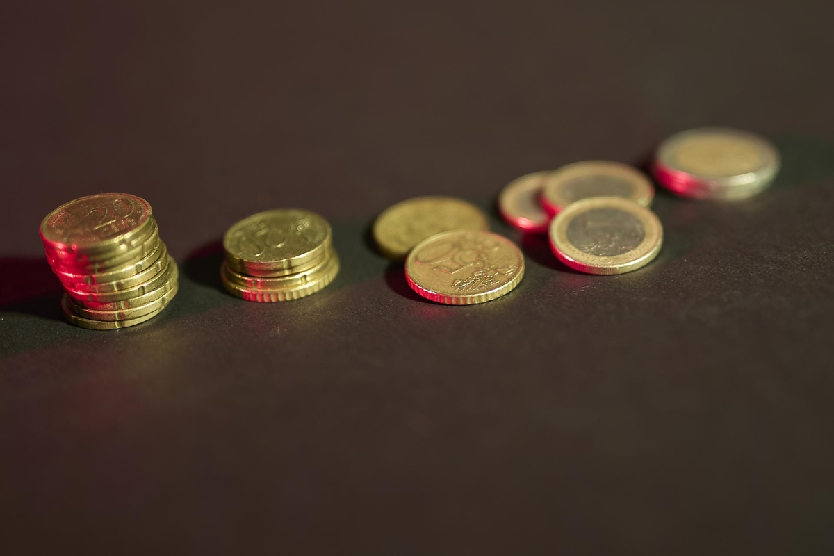 Varias monedas de euro. (Europa