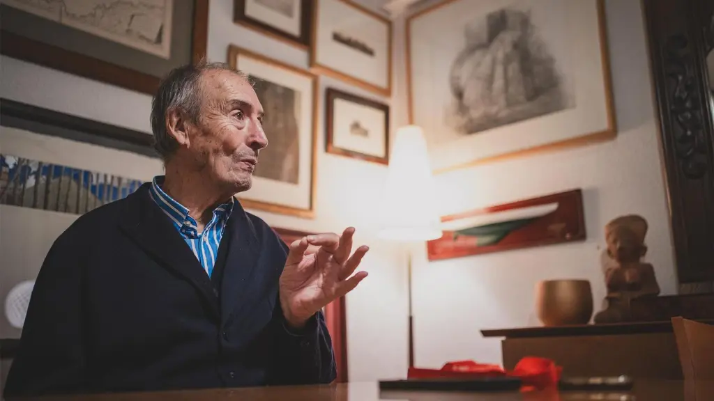 El expresidente del Senado Juan José Laborda, durante la entrevista con EL ESPAÑOL.