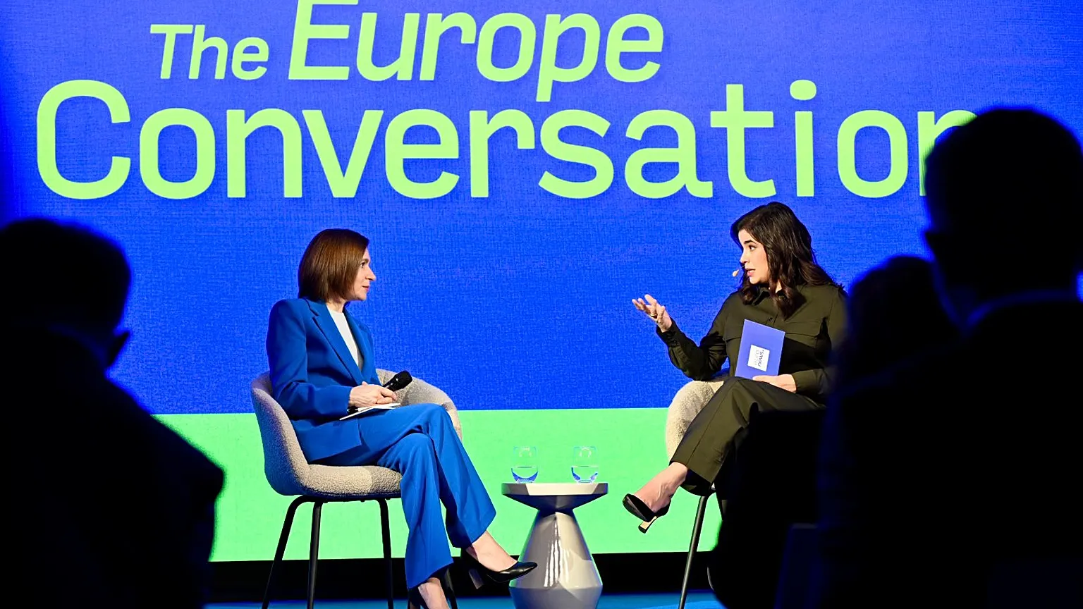 Maia Sandu, president of Moldova, during the Euronews EU Enlargement Summit in Brussels. 