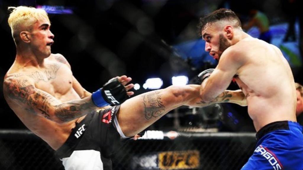 Godofredo Pepey, durante una de sus peleas en la UFC