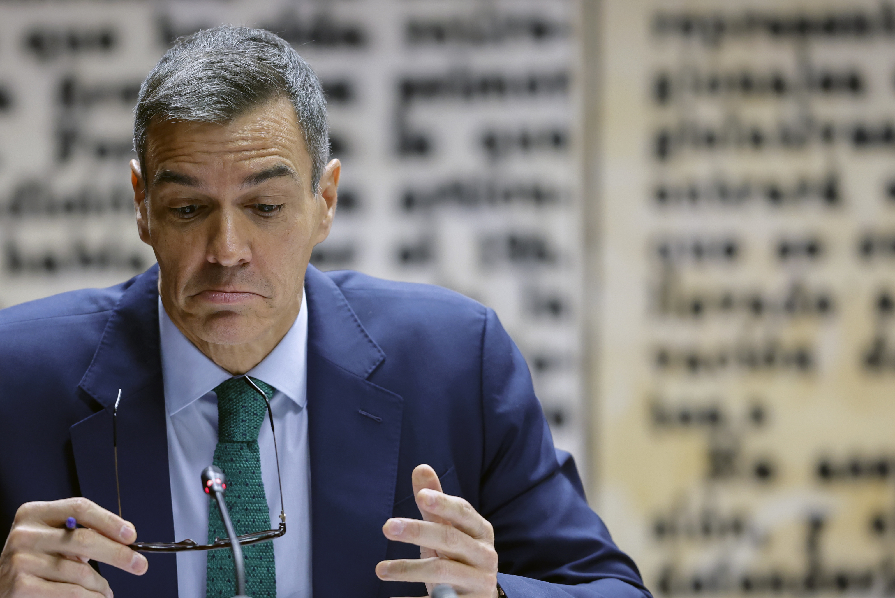 Pedro Sánchez, durante su comparecencia ante la Comisión de Investigación del 'caso Koldo' en el Senado.