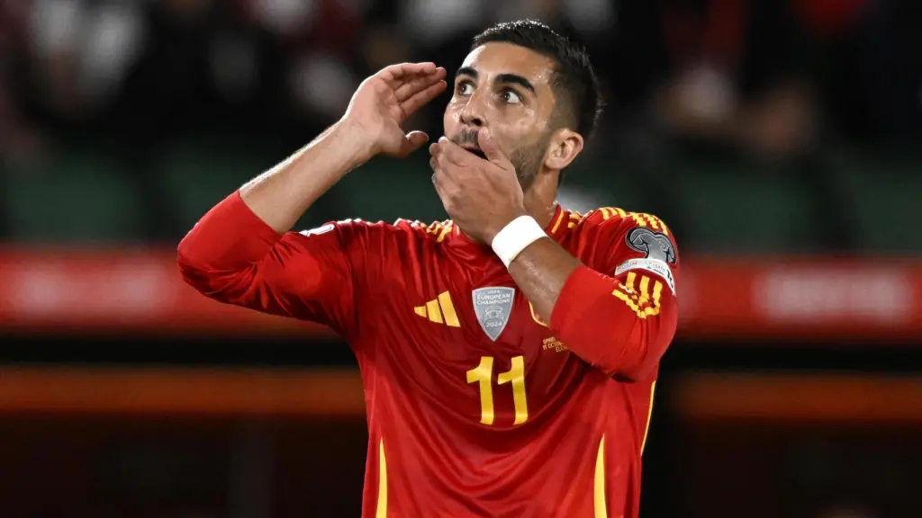 Ferran Torres, durante el partido ante Georgia.