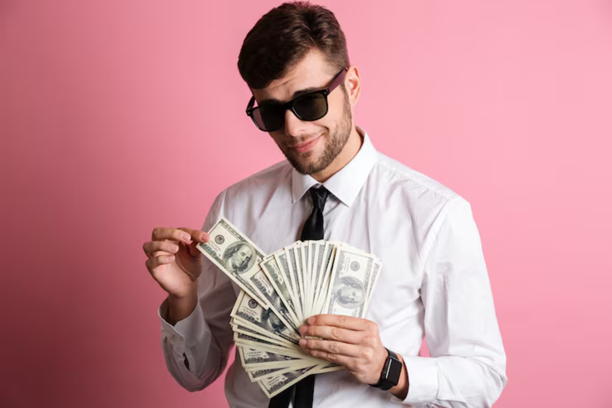 Representación de persona con dinero
