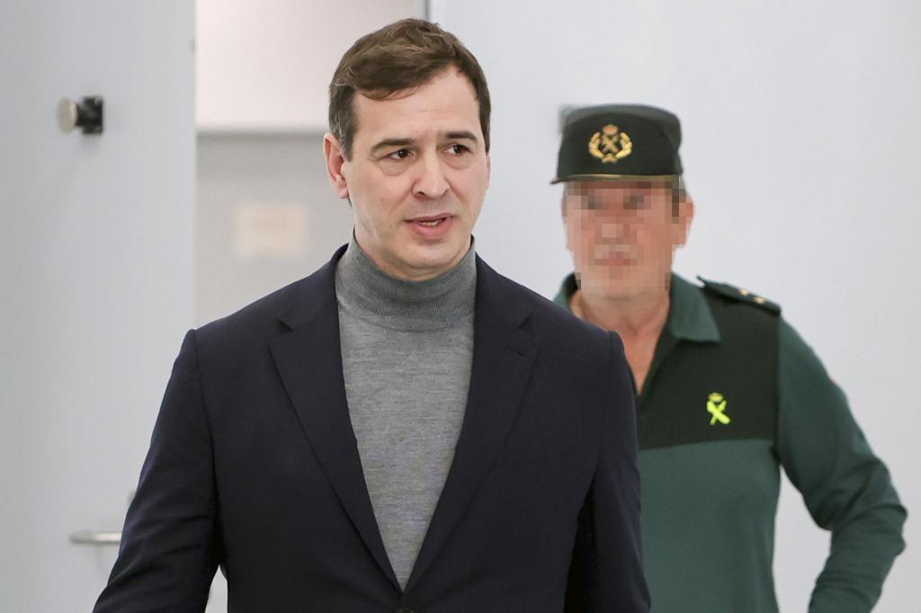 David Sánchez, el pasado abril, tras declarar en los juzgados de Badajoz.