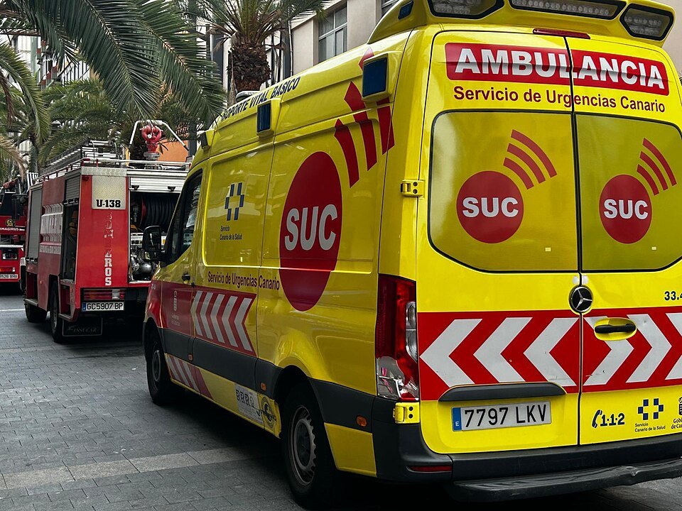 Una ambulancia del Servicio de Urgencias de Canarias.