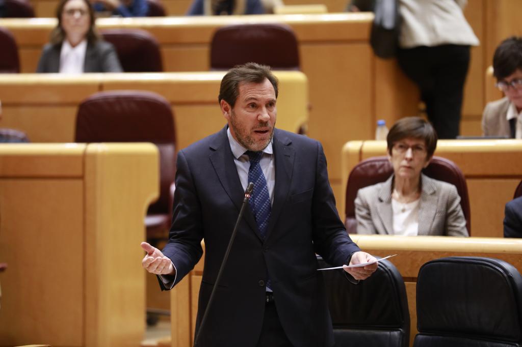 Óscar Puente, el pasado día 2, en un pleno en el Senado.
