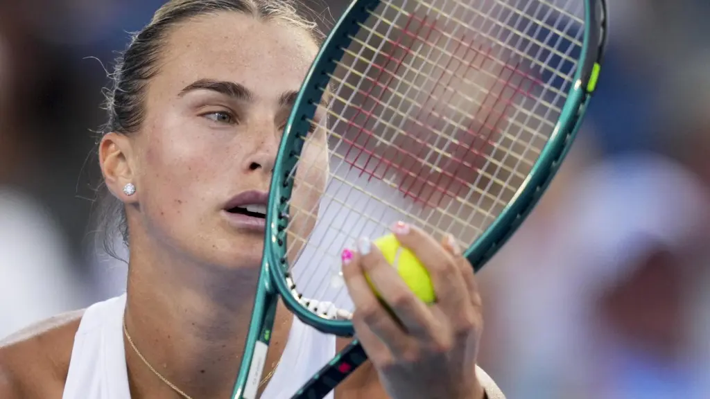 Aryna Sabalenka, durante un partido del Masters 1000 de Cincinnati