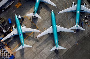 Aviones Boeing 737 MAX estacionados