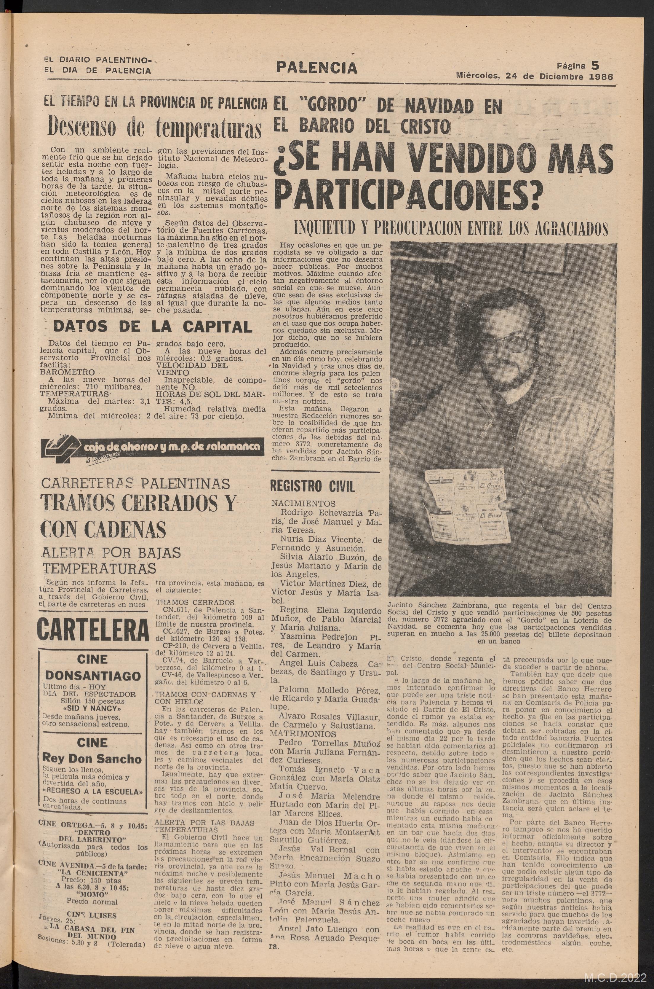 El 'villamanín' de Palencia con el Gordo en 1986: "Compraron visones y tuvieron que devolverlos al día siguiente"