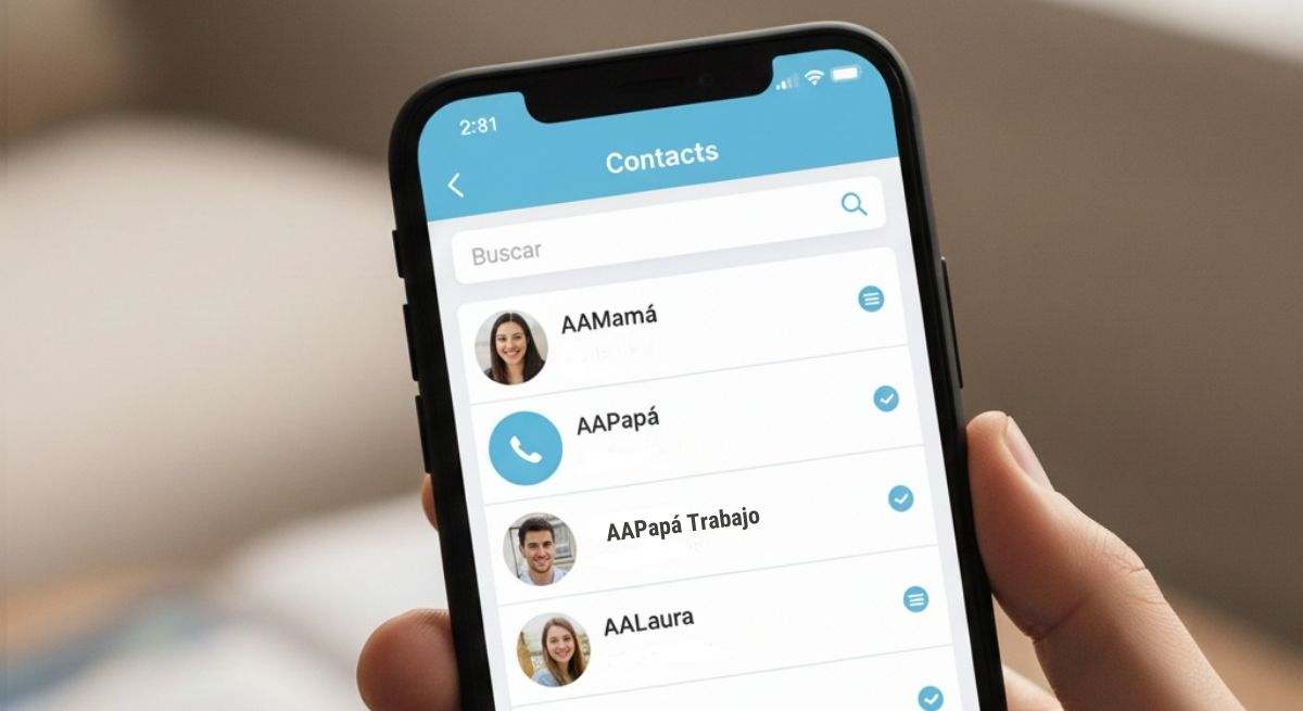 Por qué ya no se sirve tener contactos guardados como "AA" en la agenda