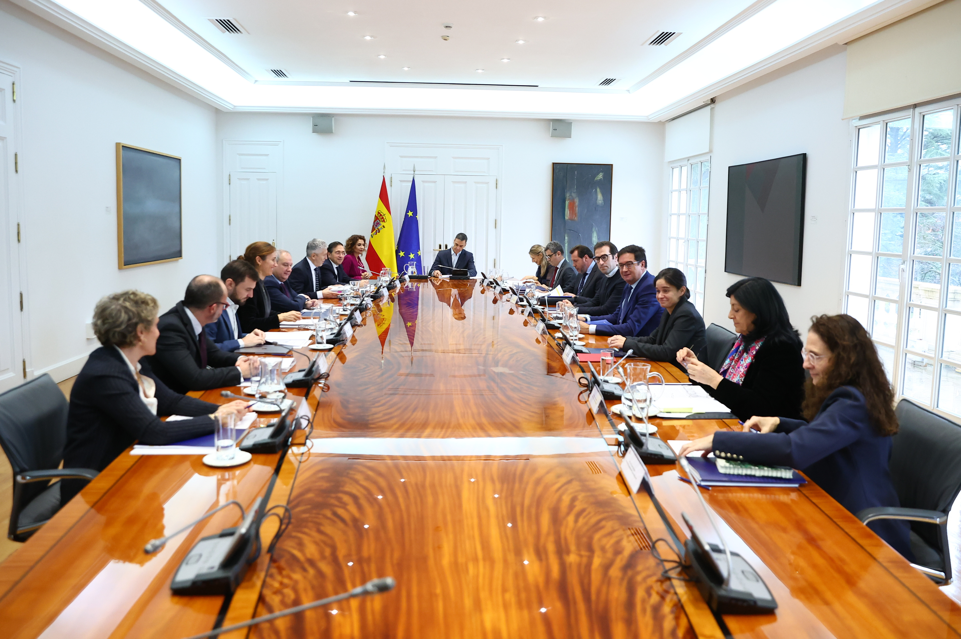 El presidente del Gobierno, Pedro Sánchez, preside la reunión del Consejo de Ministros.