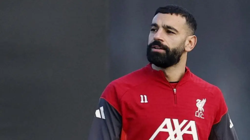 Mohamed Salah entrenando con el Liverpool