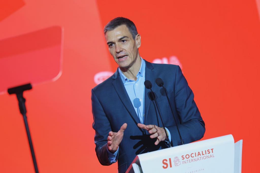 Pedro Sánchez, el sábado, en el Consejo de la Internacional Socialista en La Valeta (Malta).