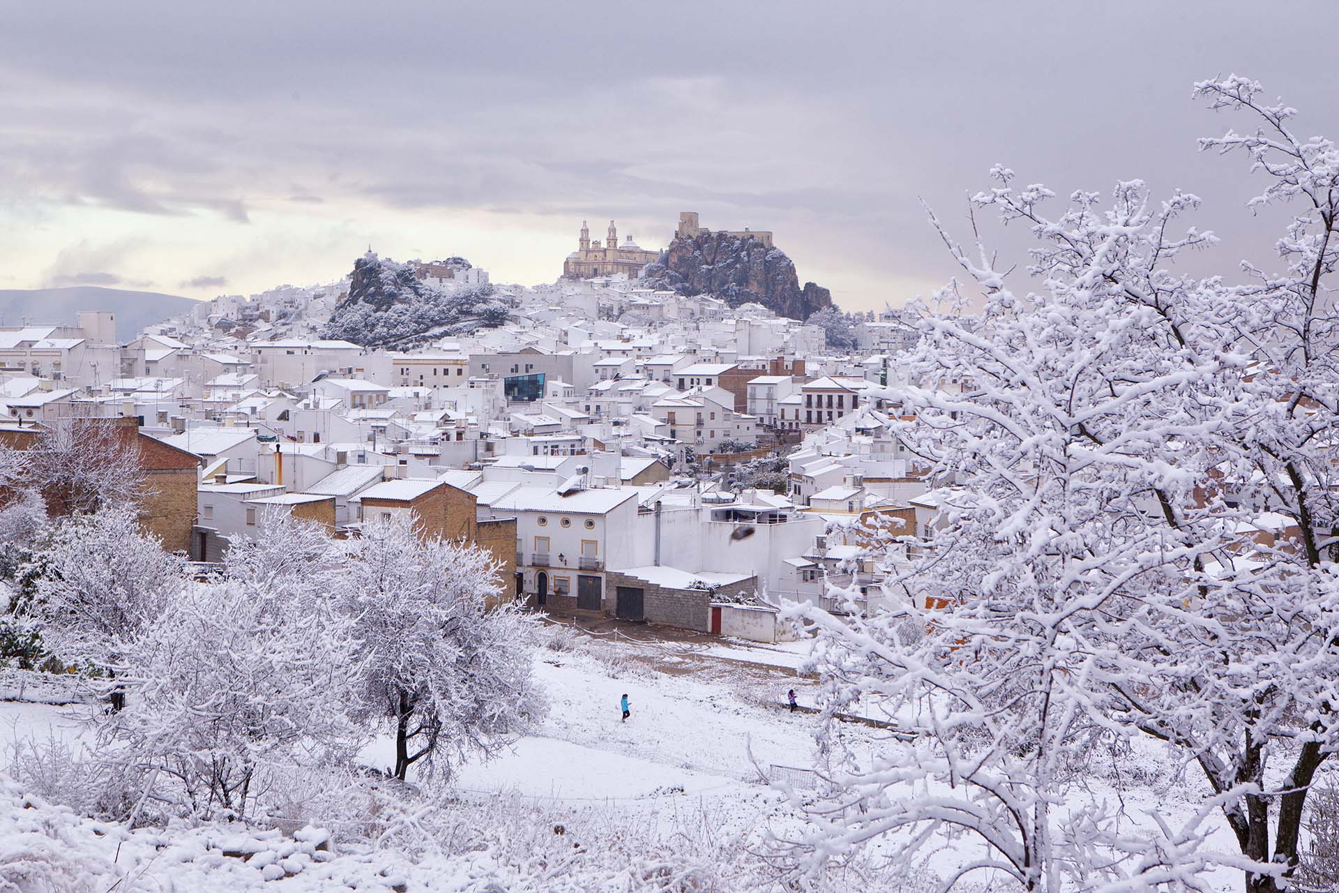 Foto: Imagen de Olvera durante una nevada