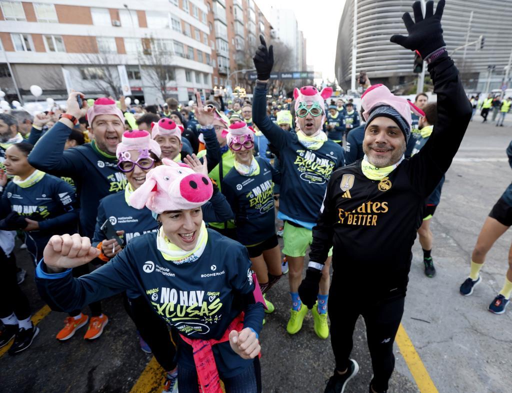 Un grupo de corredores en la San Silvestre Vallecana.