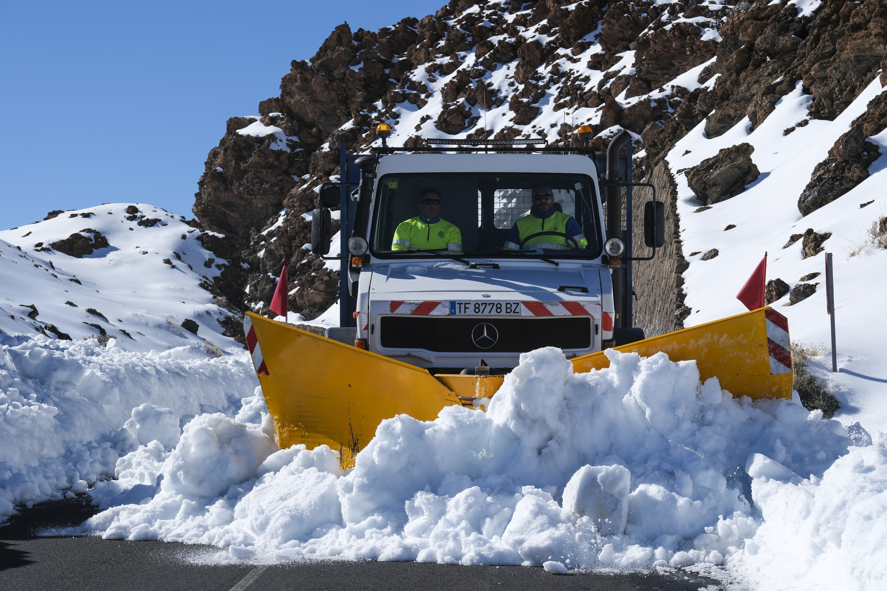 El Parque Nacional del Teide, el lunes después del paso de la borrasca Emilia.