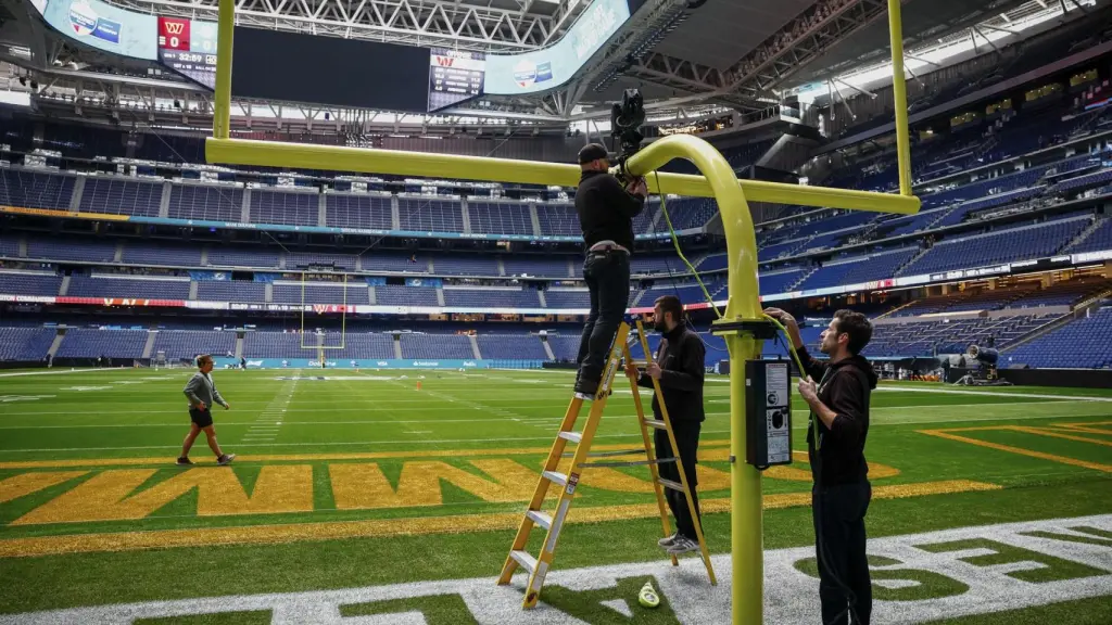 Preparativos para el partido en el Bernabéu entre los Miami Dolphins y los Washington Commanders