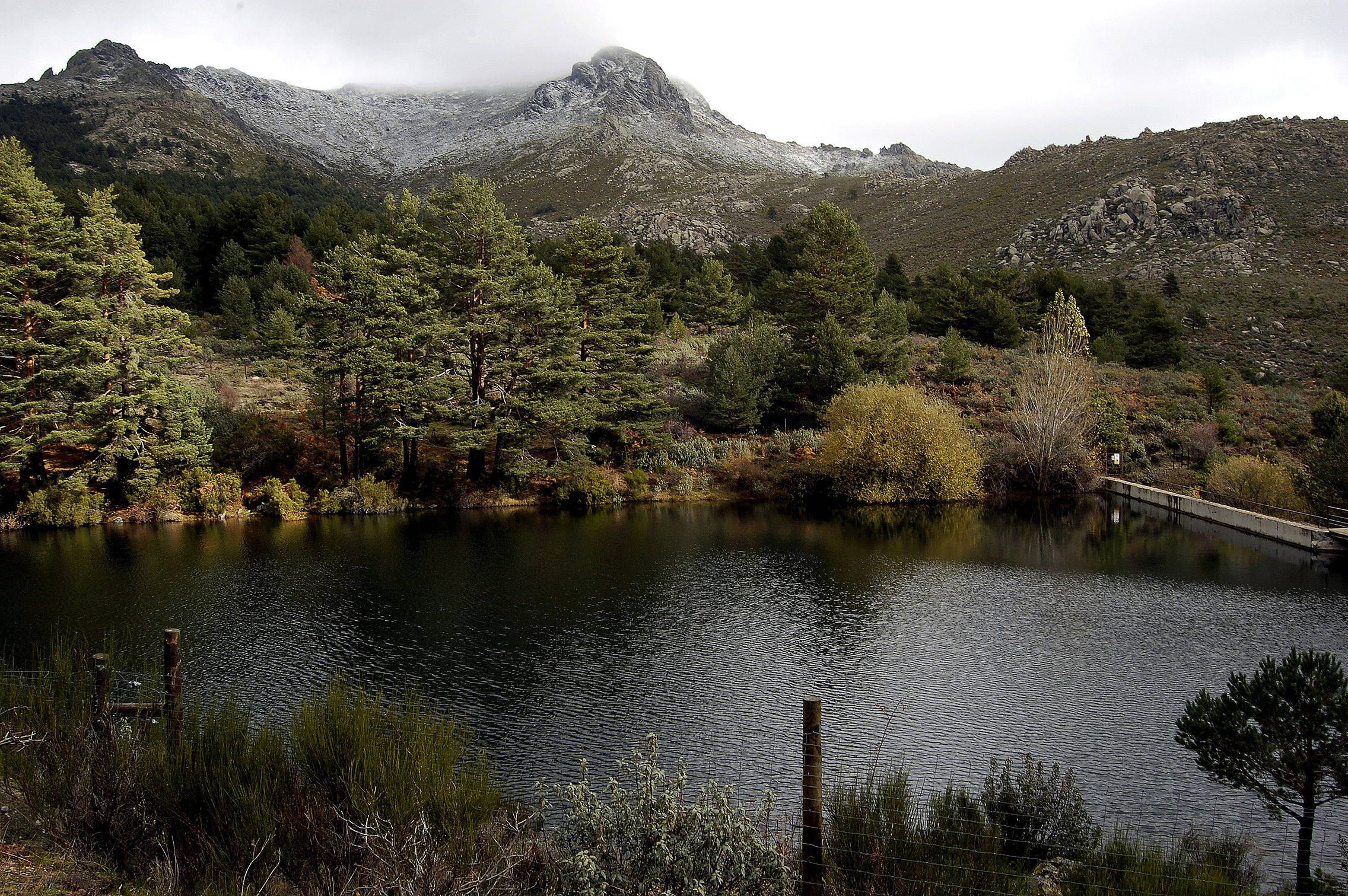 Foto: Imagen del embalse de la Barranca, dentro de este parque regional de Madrid. (EFE)