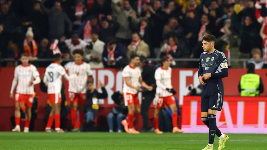 Valverde, serio tras el gol del Girona.